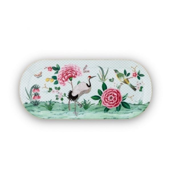 Rectangular Blushing Birds Serving Plate
