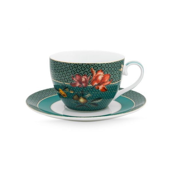 Set of 2 Winter Wonderland Cappuccino Cups & Saucers