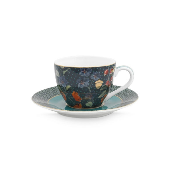 Set of 2 Winter Wonderland Espresso Cups & Saucers