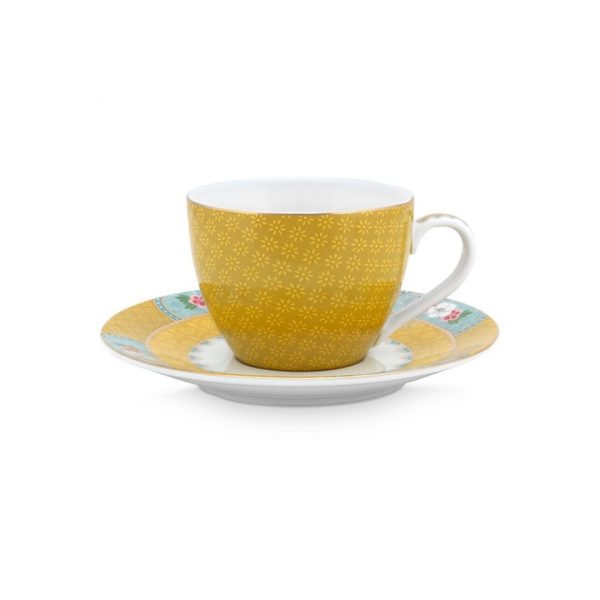 Set of 2 Blushing Birds Espresso Cups & Saucers 120 ml