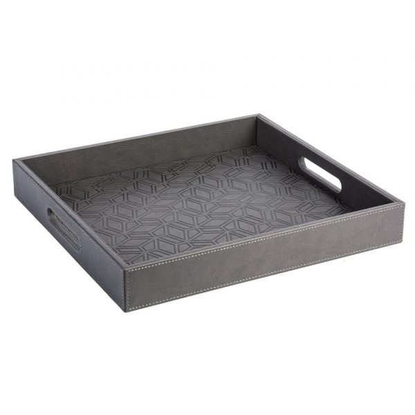 Engraved Kunooz Tray - Charcoal (L)