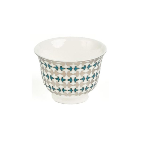 Set Of 6 Blue Al Hambra Arabic Coffee Cups