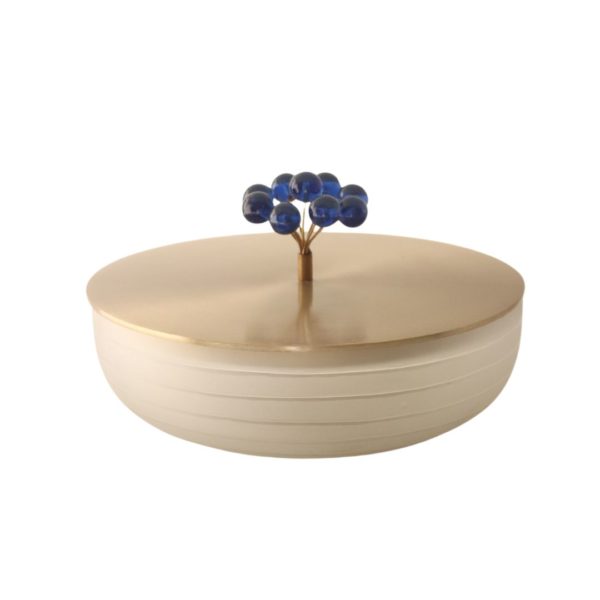 Bonbon Jar With Lid, Large, Blue Flower