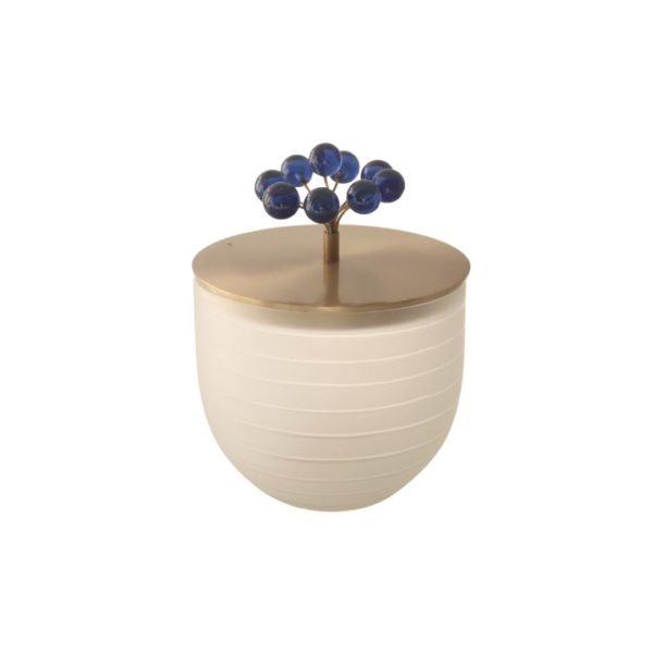 Bonbon Jar With Lid, Medium, Blue Flower