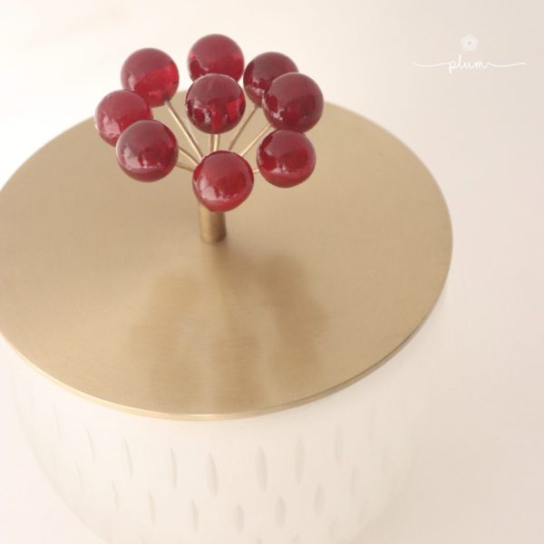 Bonbon Jar With Lid, Small, Red