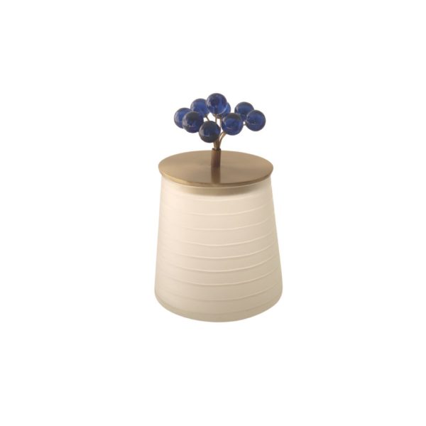 Bonbon Jar With Lid, Small, Blue Flower