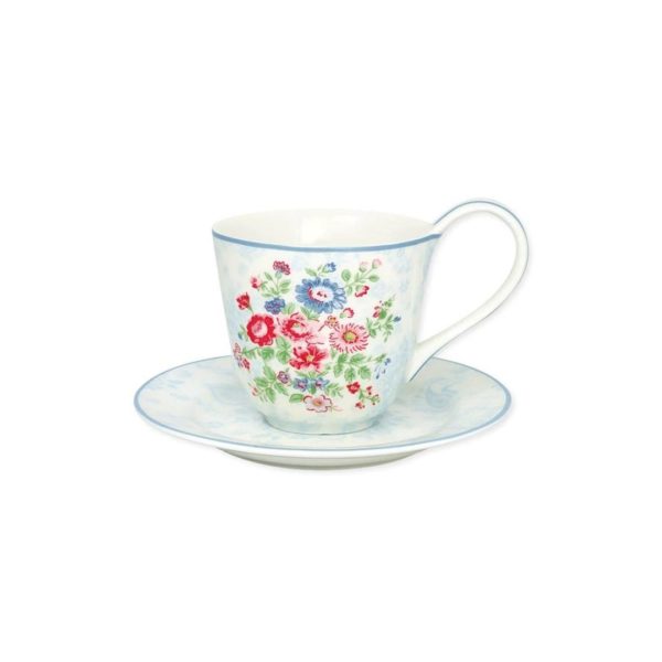 Set of 4 Ailis Teacups & Saucers