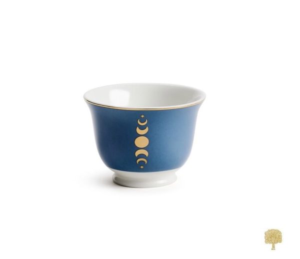 Set of 6 Hilal Blue Coffee Cups.