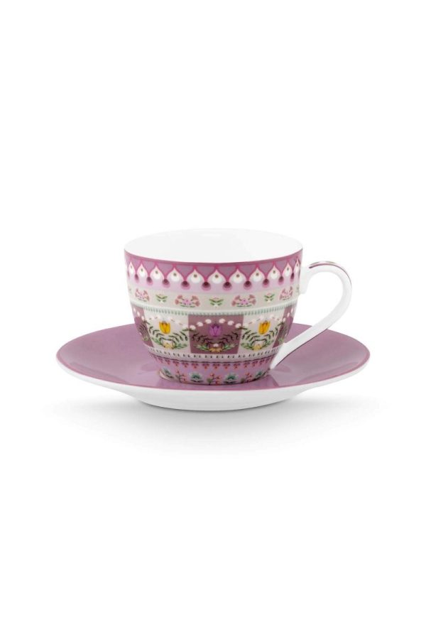 Lily & Lotus Espresso Cup & Saucer Lilac S4
