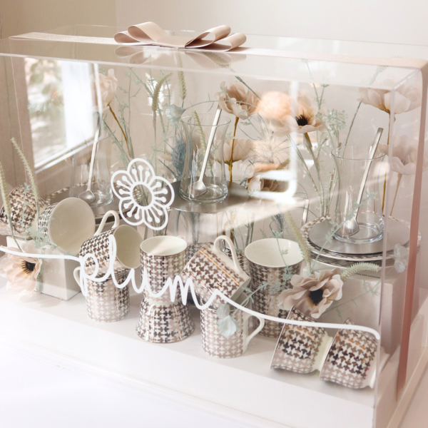 Al Hambra Platinum Set Of 6 Acrylic Gift Box