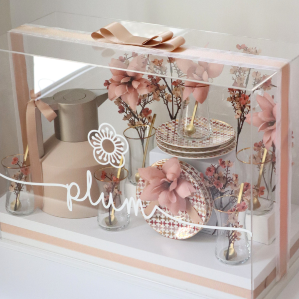 AlHambra Pink Set of 6 Acrylic Plum Gift Box